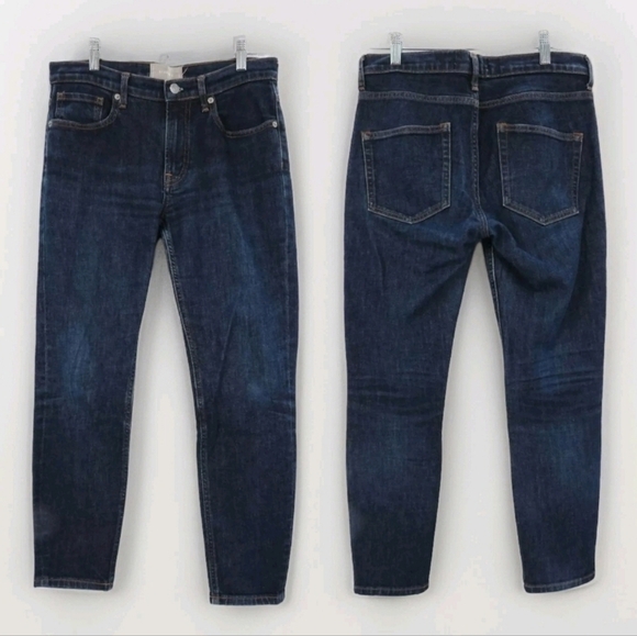 Everlane Womens Size 28 The Ankle Dark Blue Mid Rise Jeans Minimalist Denim - Picture 1 of 14